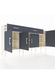 Arges Konsol 5 Raflı 2 Çekmeceli 4 Kapaklı 176x30x83 - S148M046V08A