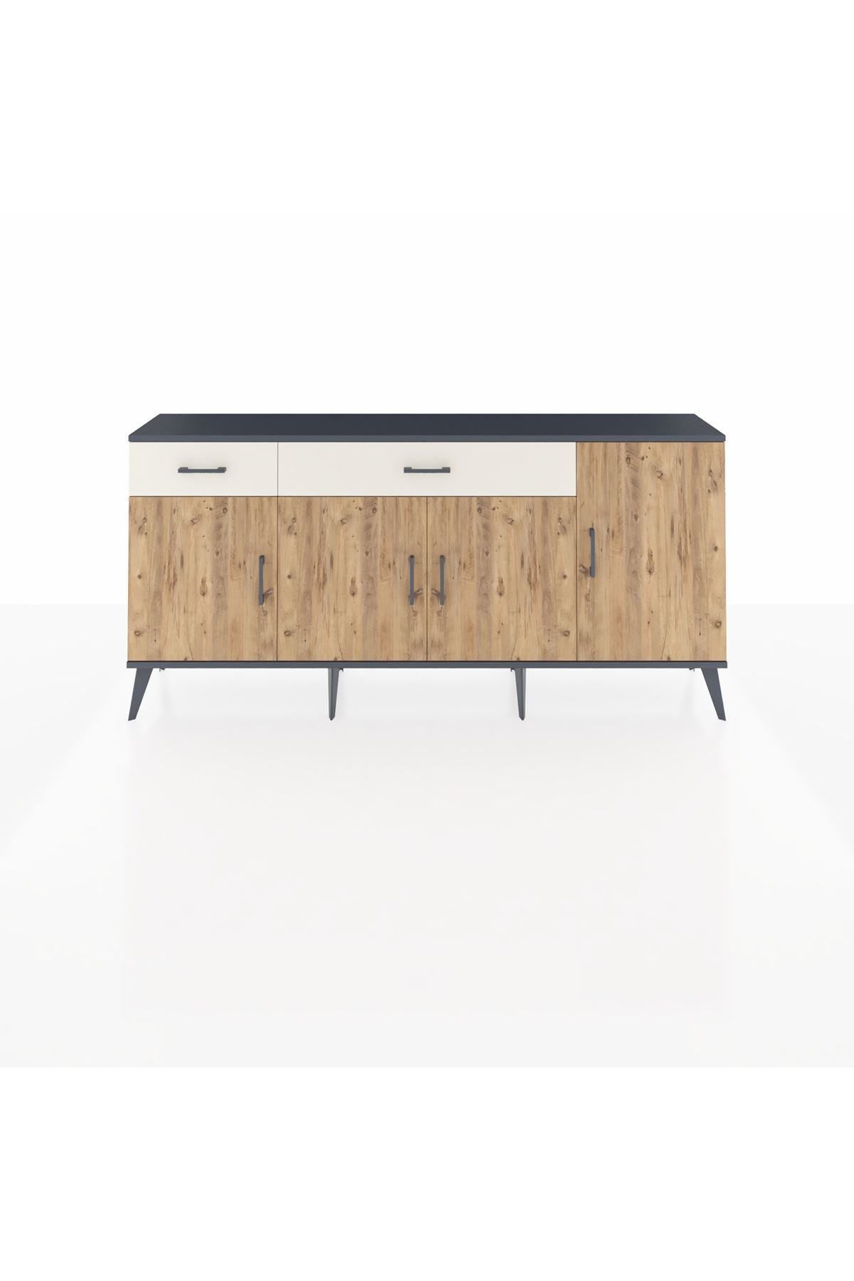 Arges Konsol 5 Raflı 2 Çekmeceli 4 Kapaklı 176x30x83 - S148M046V10A
