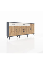 Arges Konsol 5 Raflı 2 Çekmeceli 4 Kapaklı 176x30x83 - S148M046V10A
