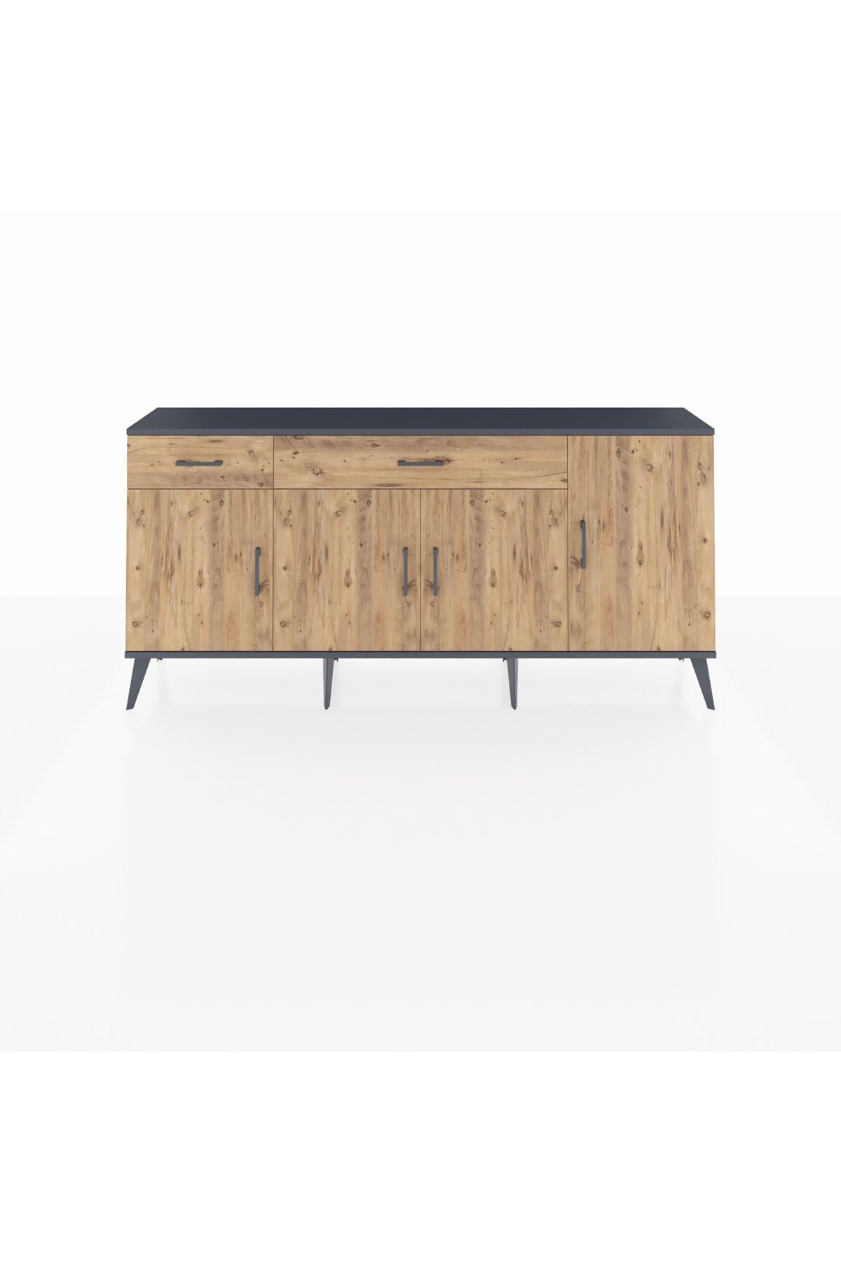 Arges Konsol 5 Raflı 2 Çekmeceli 4 Kapaklı 176x30x83 - S148M046V12A