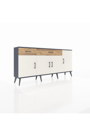 Arges Konsol 5 Raflı 2 Çekmeceli 4 Kapaklı 176x30x83 - S148M046V15A