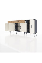 Arges Konsol 5 Raflı 2 Çekmeceli 4 Kapaklı 176x30x83 - S148M046V15A