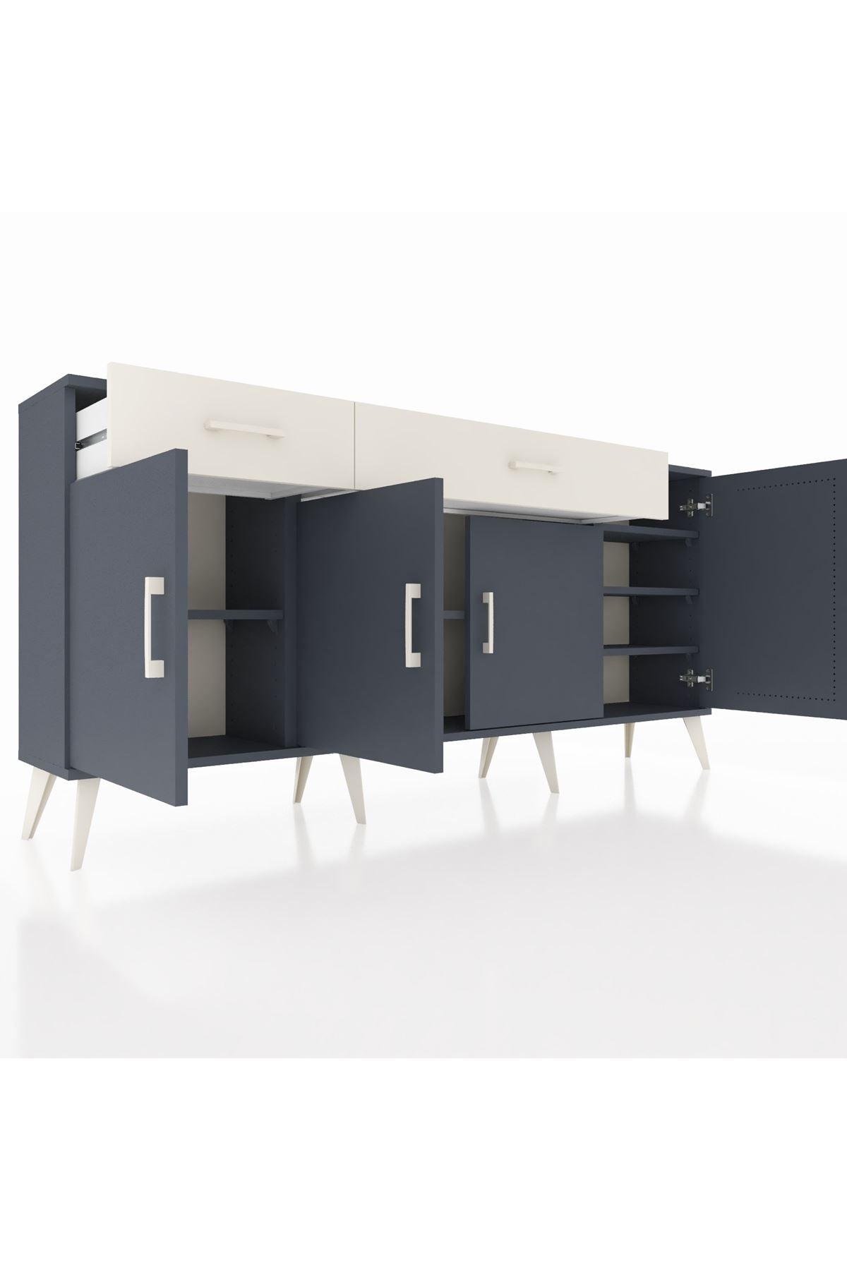 Arges Konsol 5 Raflı 2 Çekmeceli 4 Kapaklı 176x30x83 - S148M046V16A
