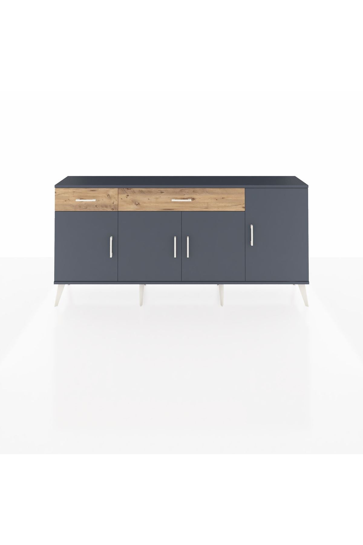 Arges Konsol 5 Raflı 2 Çekmeceli 4 Kapaklı 176x30x83 - S148M046V18A