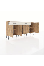 Arges Konsol 5 Raflı 2 Çekmeceli 4 Kapaklı 176x30x83 - S148M046V19A