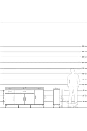 Arges Konsol 5 Raflı 2 Çekmeceli 4 Kapaklı 176x30x83 - S148M046V20A