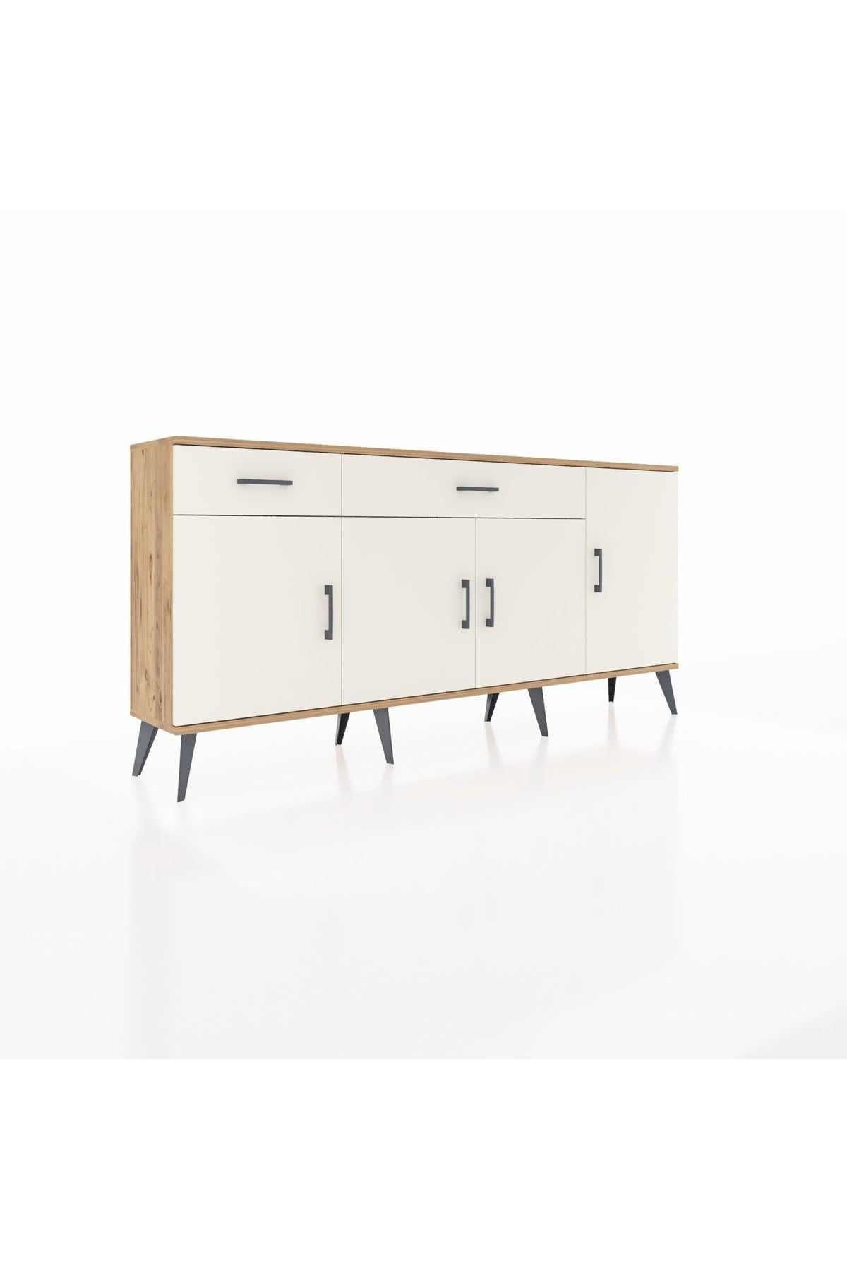 Arges Konsol 5 Raflı 2 Çekmeceli 4 Kapaklı 176x30x83 - S148M046V22A