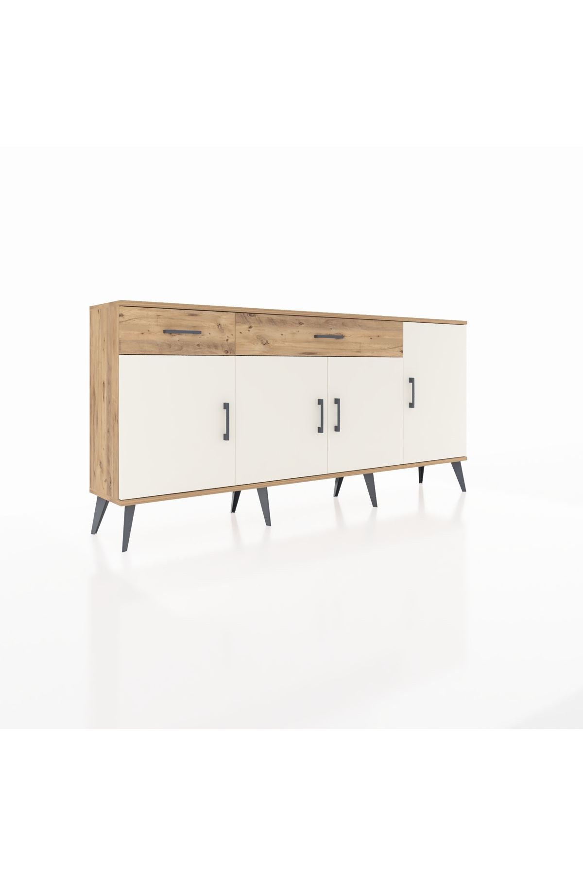 Arges Konsol 5 Raflı 2 Çekmeceli 4 Kapaklı 176x30x83 - S148M046V24A