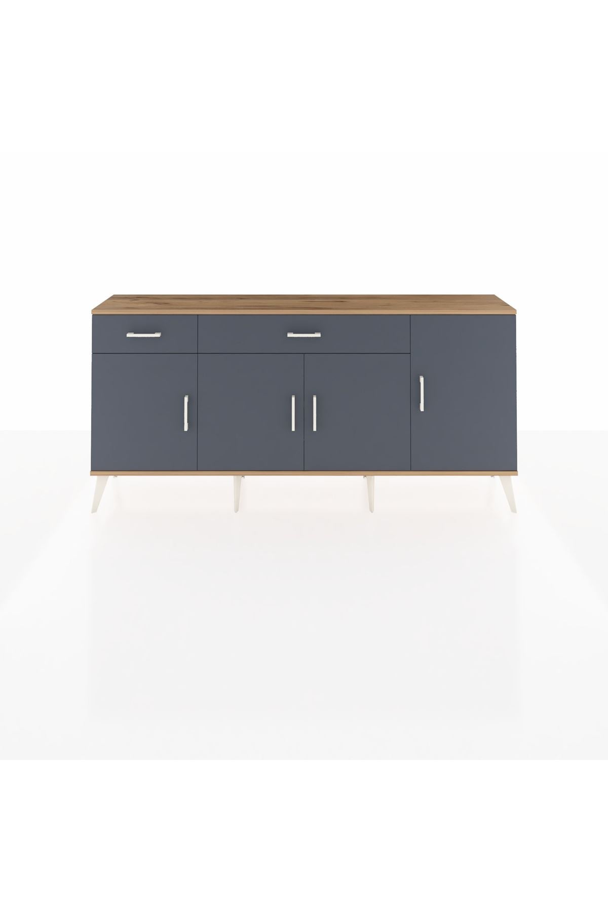 Arges Konsol 5 Raflı 2 Çekmeceli 4 Kapaklı 176x30x83 - S148M046V26A