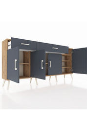 Arges Konsol 5 Raflı 2 Çekmeceli 4 Kapaklı 176x30x83 - S148M046V26A