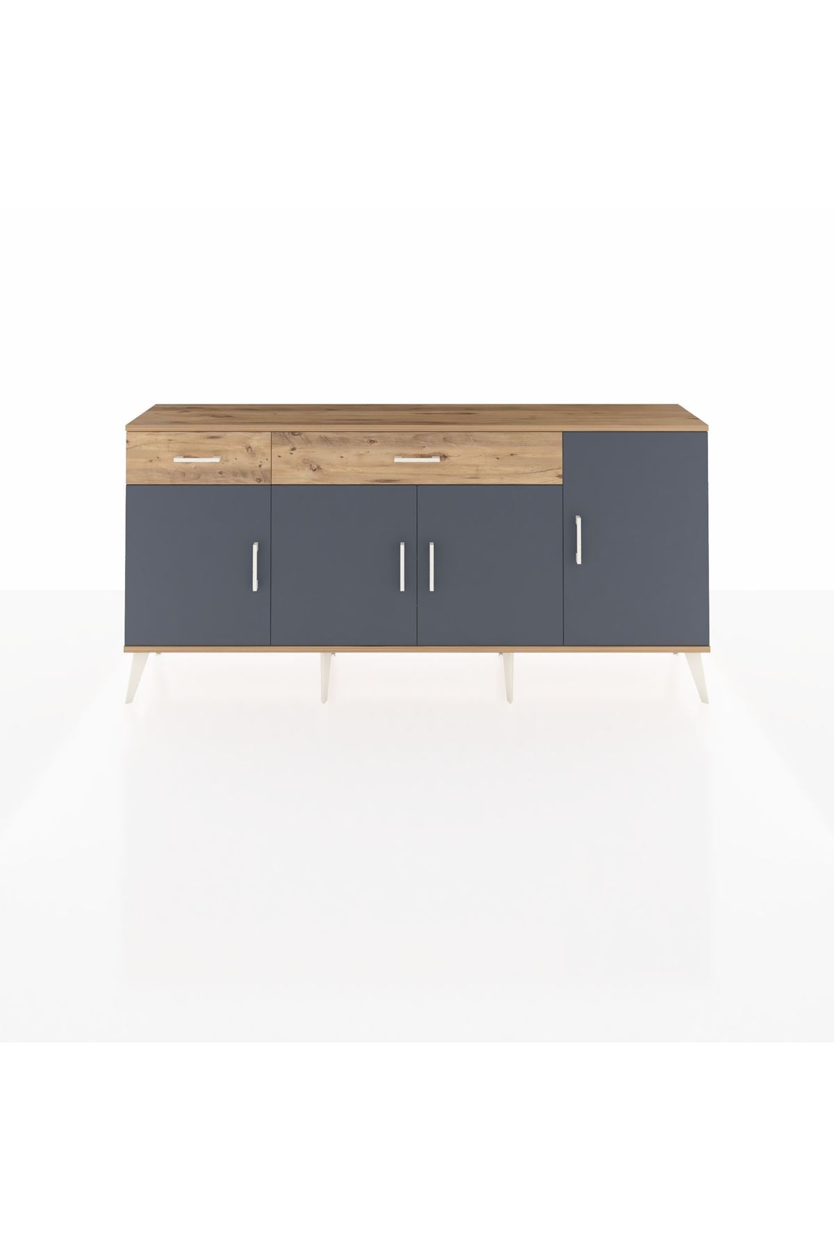 Arges Konsol 5 Raflı 2 Çekmeceli 4 Kapaklı 176x30x83 - S148M046V27A