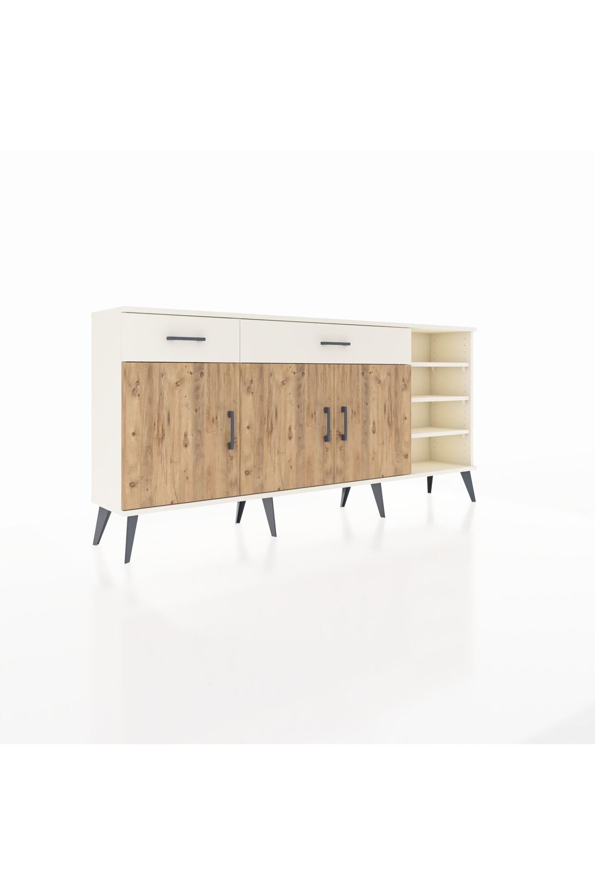 Arges Konsol 5 Raflı 2 Çekmeceli 3 Kapaklı 176x30x83 - S148M047V01A