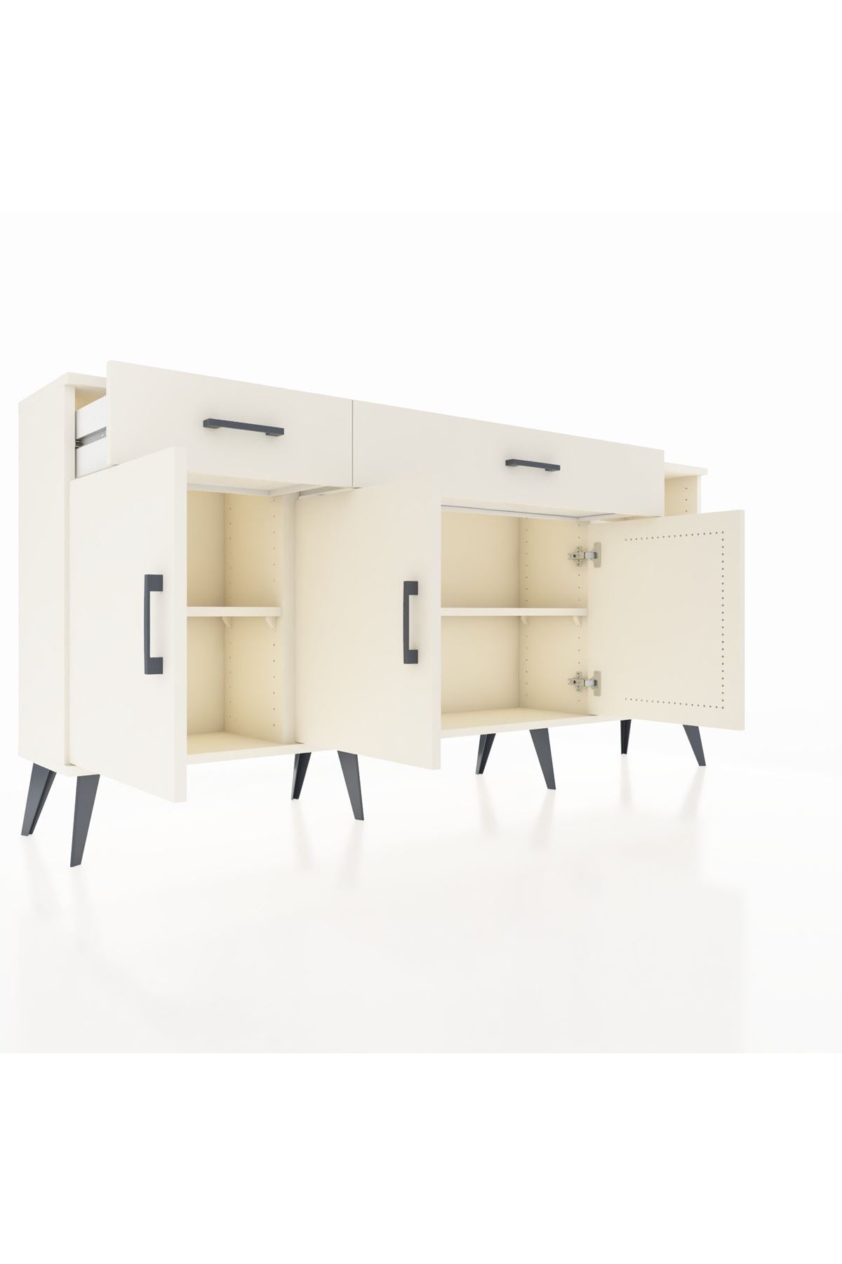 Arges Konsol 5 Raflı 2 Çekmeceli 3 Kapaklı 176x30x83 - S148M047V04A