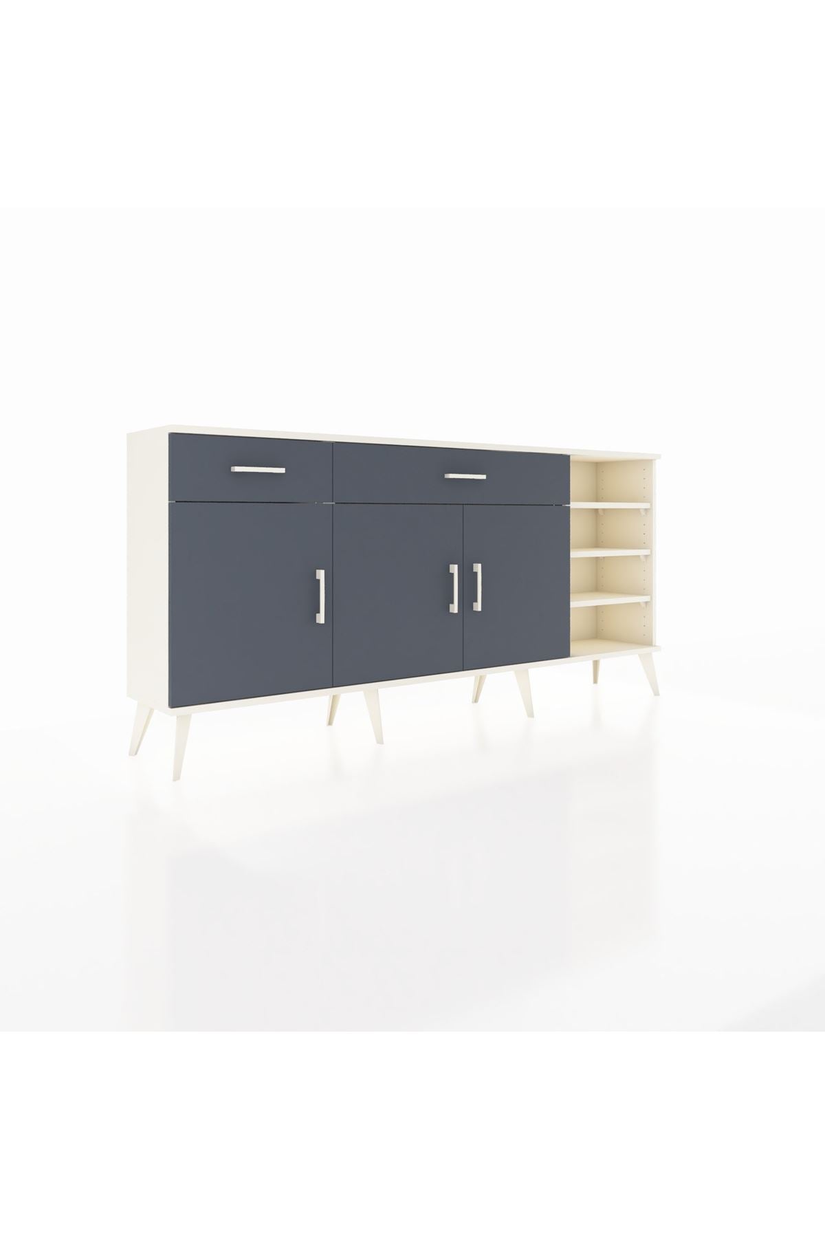 Arges Konsol 5 Raflı 2 Çekmeceli 3 Kapaklı 176x30x83 - S148M047V08A