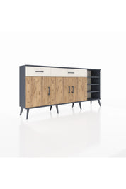Arges Konsol 5 Raflı 2 Çekmeceli 3 Kapaklı 176x30x83 - S148M047V10A