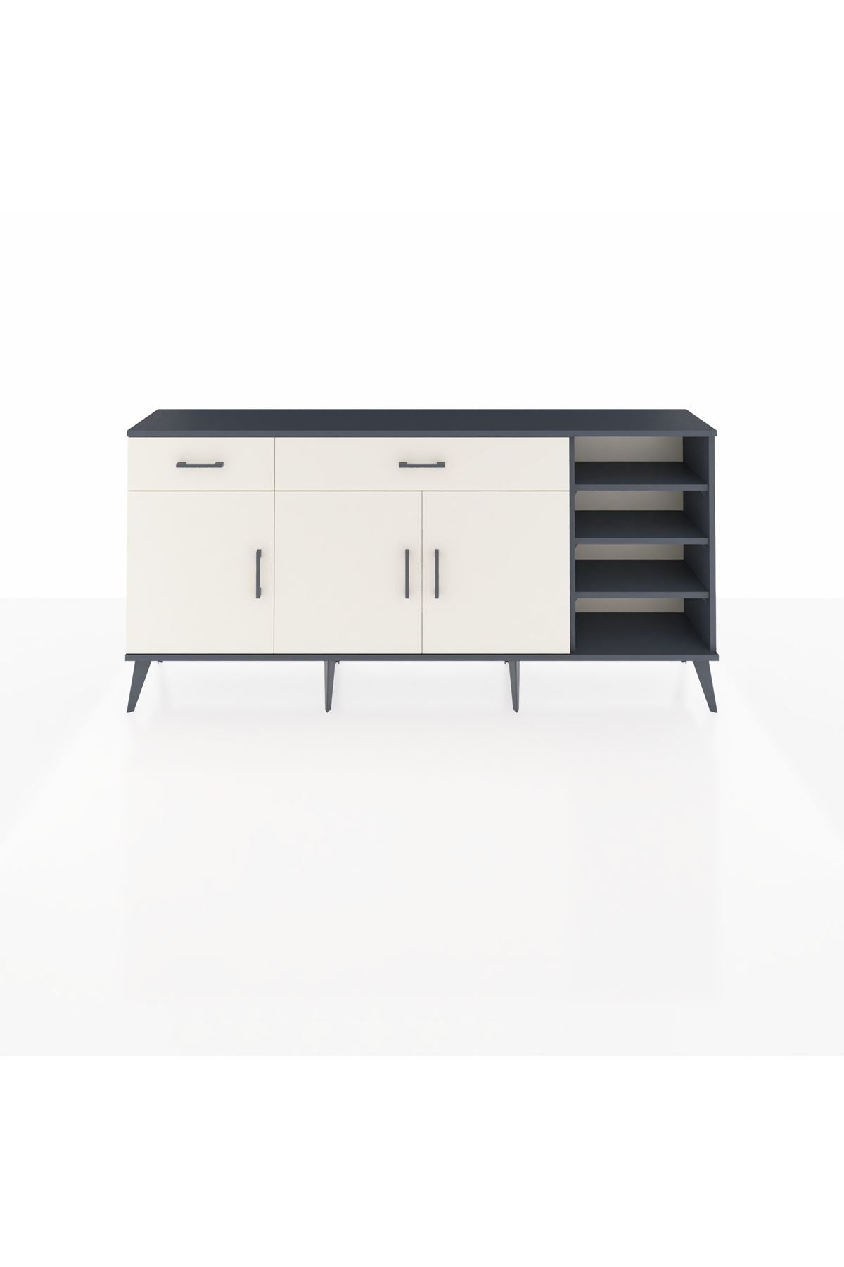 Arges Konsol 5 Raflı 2 Çekmeceli 3 Kapaklı 176x30x83 - S148M047V13A