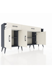 Arges Konsol 5 Raflı 2 Çekmeceli 3 Kapaklı 176x30x83 - S148M047V13A