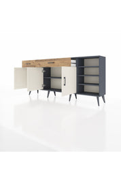 Arges Konsol 5 Raflı 2 Çekmeceli 3 Kapaklı 176x30x83 - S148M047V15A
