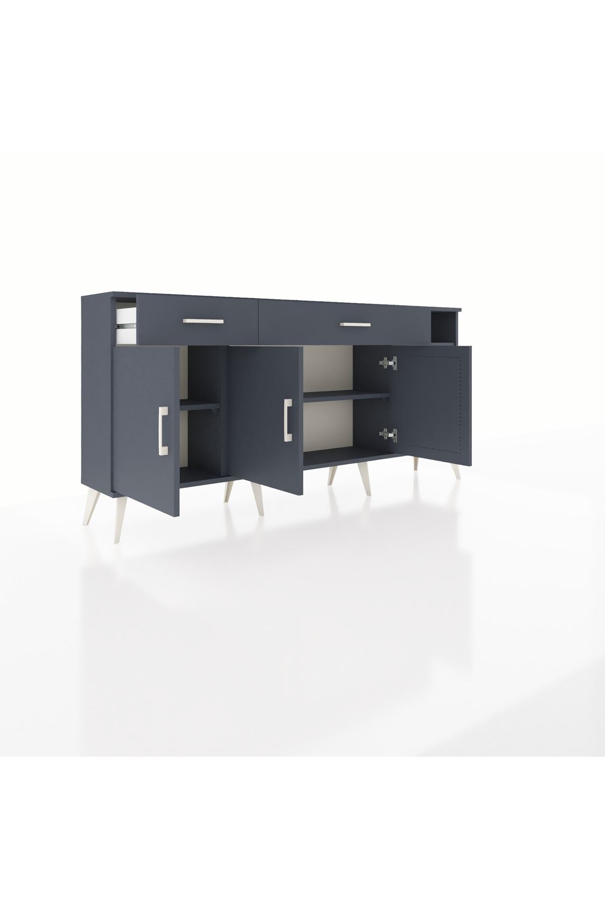 Arges Konsol 5 Raflı 2 Çekmeceli 3 Kapaklı 176x30x83 - S148M047V17A