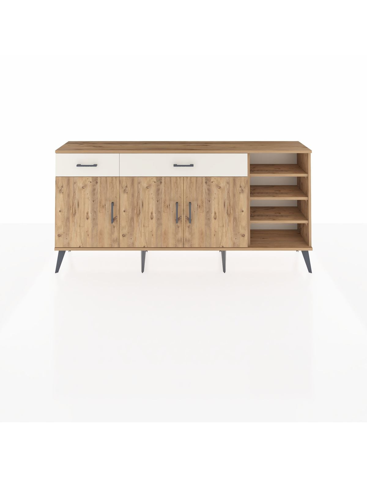 Arges Konsol 5 Raflı 2 Çekmeceli 3 Kapaklı 176x30x83 - S148M047V19A