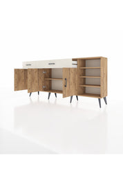 Arges Konsol 5 Raflı 2 Çekmeceli 3 Kapaklı 176x30x83 - S148M047V19A