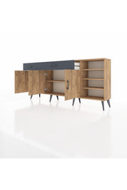 Arges Konsol 5 Raflı 2 Çekmeceli 3 Kapaklı 176x30x83 - S148M047V20A
