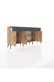 Arges Konsol 5 Raflı 2 Çekmeceli 3 Kapaklı 176x30x83 - S148M047V20A
