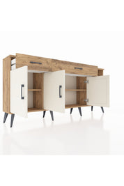 Arges Konsol 5 Raflı 2 Çekmeceli 3 Kapaklı 176x30x83 - S148M047V24A