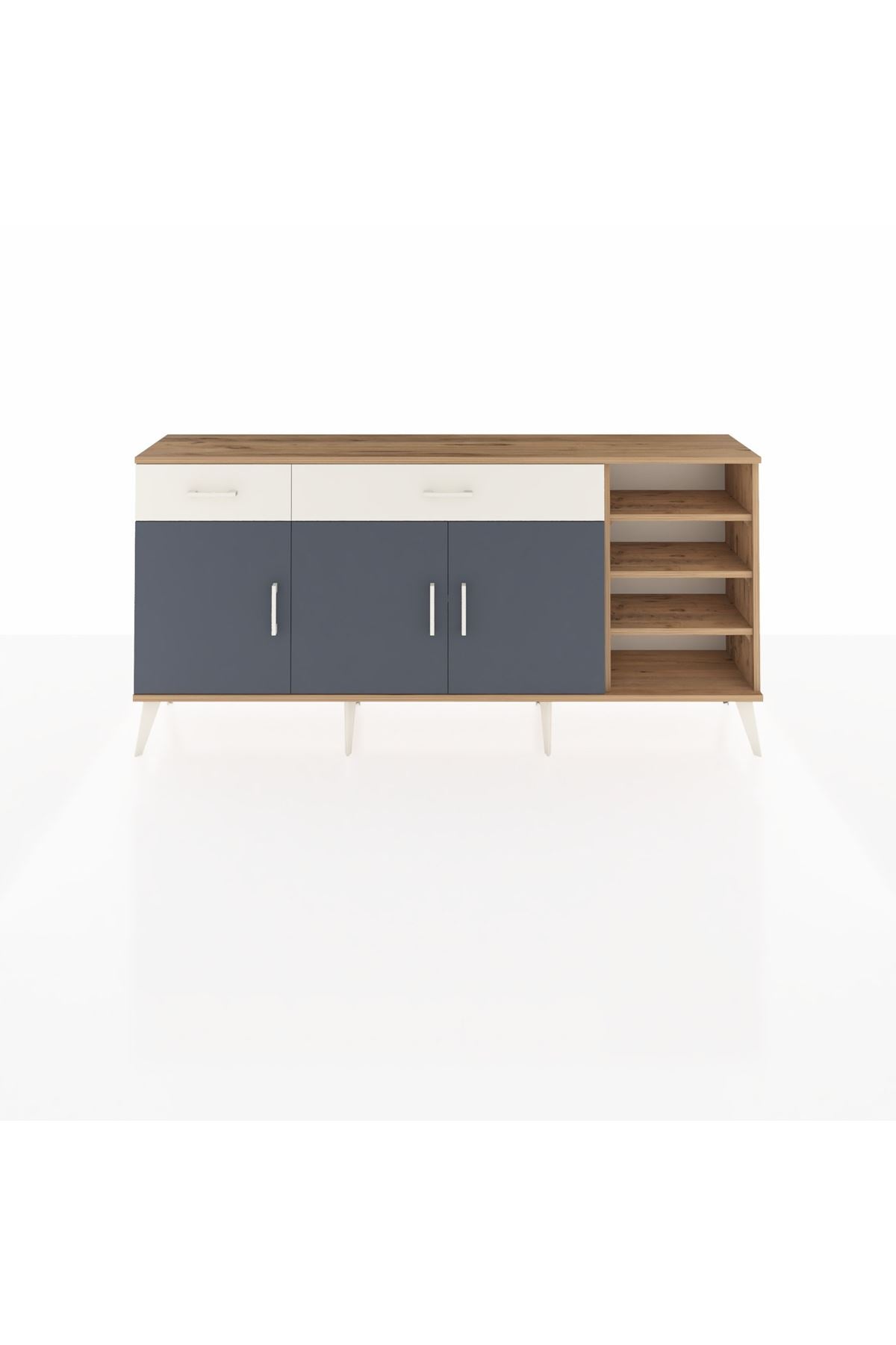Arges Konsol 5 Raflı 2 Çekmeceli 3 Kapaklı 176x30x83 - S148M047V25A