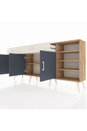 Arges Konsol 5 Raflı 2 Çekmeceli 3 Kapaklı 176x30x83 - S148M047V25A