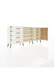 Arges Konsol 6 Raflı 4 Çekmeceli Tek Kapaklı 176x30x83 - S148M048V01A