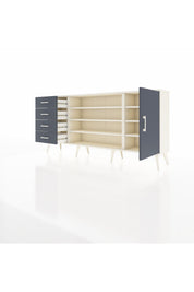 Arges Konsol 6 Raflı 4 Çekmeceli Tek Kapaklı 176x30x83 - S148M048V08A