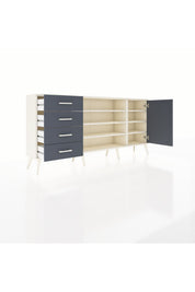 Arges Konsol 6 Raflı 4 Çekmeceli Tek Kapaklı 176x30x83 - S148M048V08A