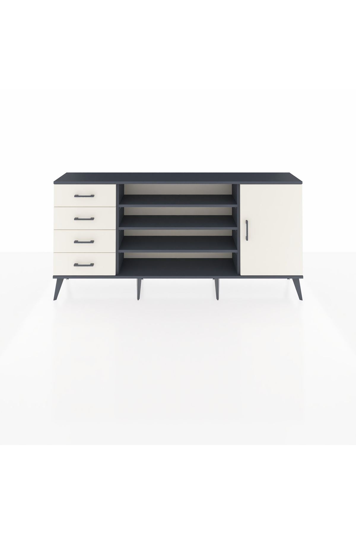 Arges Konsol 6 Raflı 4 Çekmeceli Tek Kapaklı 176x30x83 - S148M048V13A