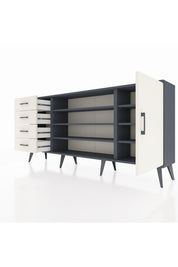 Arges Konsol 6 Raflı 4 Çekmeceli Tek Kapaklı 176x30x83 - S148M048V13A