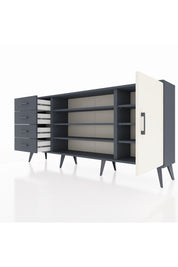 Arges Konsol 6 Raflı 4 Çekmeceli Tek Kapaklı 176x30x83 - S148M048V14A