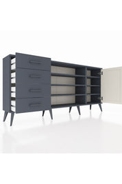 Arges Konsol 6 Raflı 4 Çekmeceli Tek Kapaklı 176x30x83 - S148M048V14A