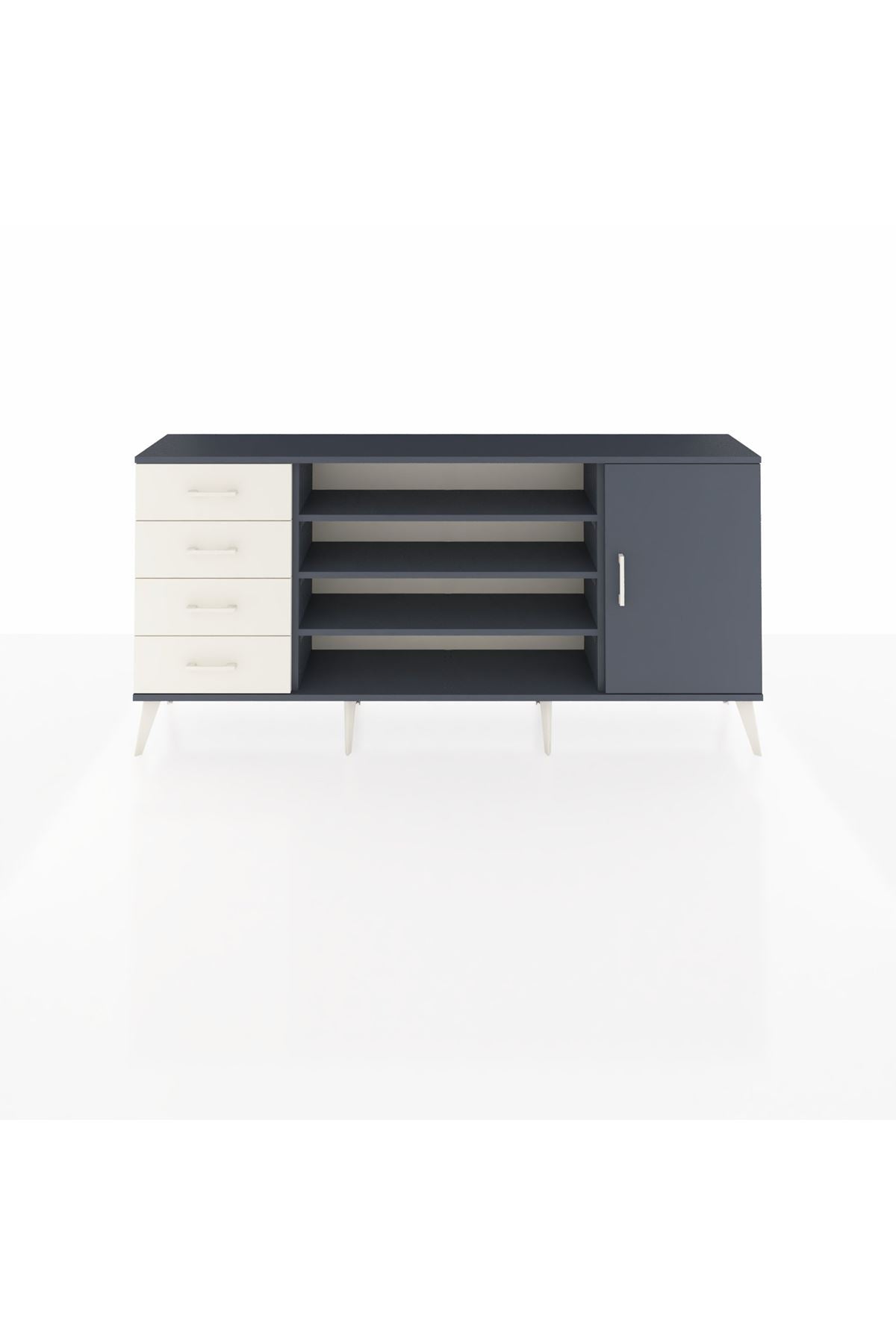 Arges Konsol 6 Raflı 4 Çekmeceli Tek Kapaklı 176x30x83 - S148M048V16A