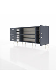 Arges Konsol 6 Raflı 4 Çekmeceli Tek Kapaklı 176x30x83 - S148M048V17A