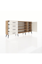 Arges Konsol 6 Raflı 4 Çekmeceli Tek Kapaklı 176x30x83 - S148M048V22A