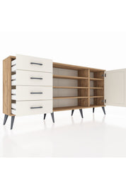 Arges Konsol 6 Raflı 4 Çekmeceli Tek Kapaklı 176x30x83 - S148M048V22A