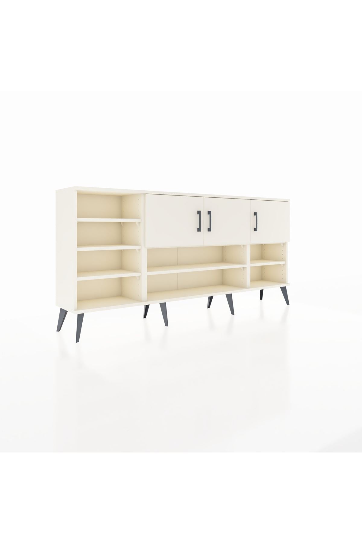 Arges Konsol 9 Raflı 3 Kapaklı 176x30x83 - S148M049V04A