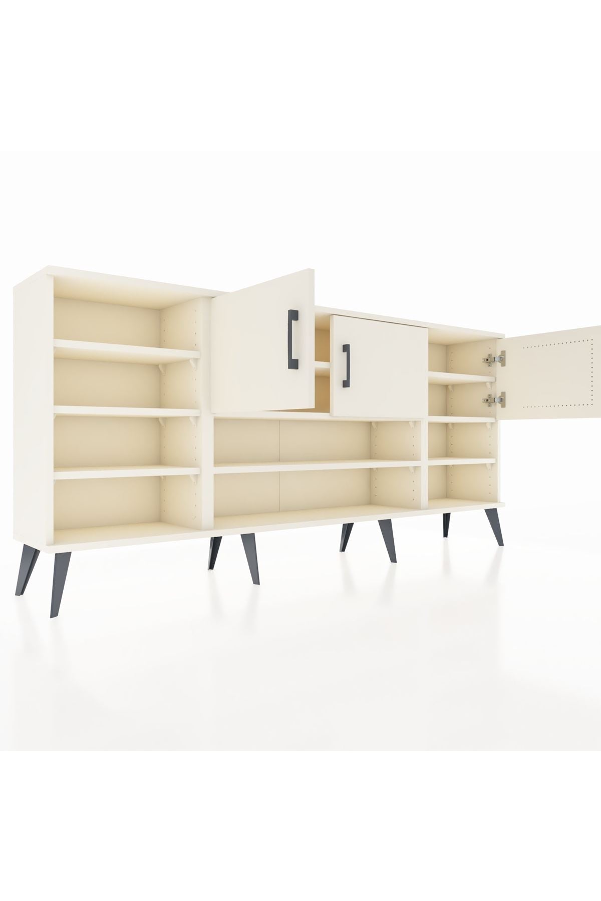 Arges Konsol 9 Raflı 3 Kapaklı 176x30x83 - S148M049V05A