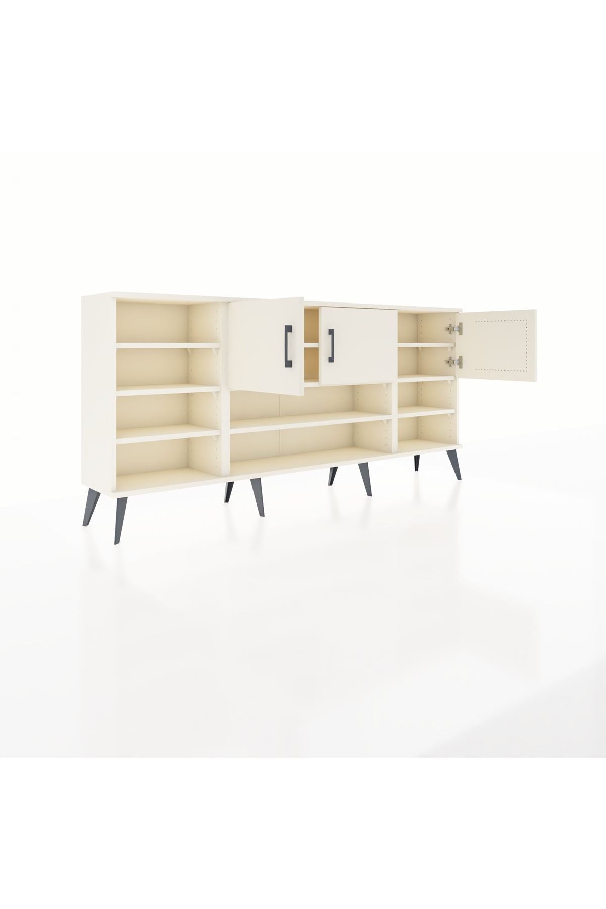 Arges Konsol 9 Raflı 3 Kapaklı 176x30x83 - S148M049V06A