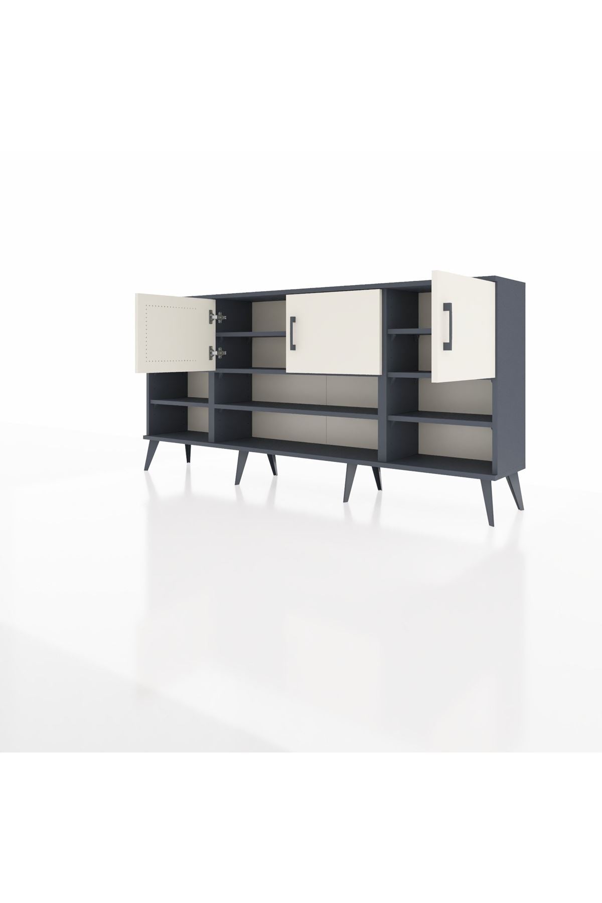 Arges Konsol 9 Raflı 3 Kapaklı 176x30x83 - S148M049V13A