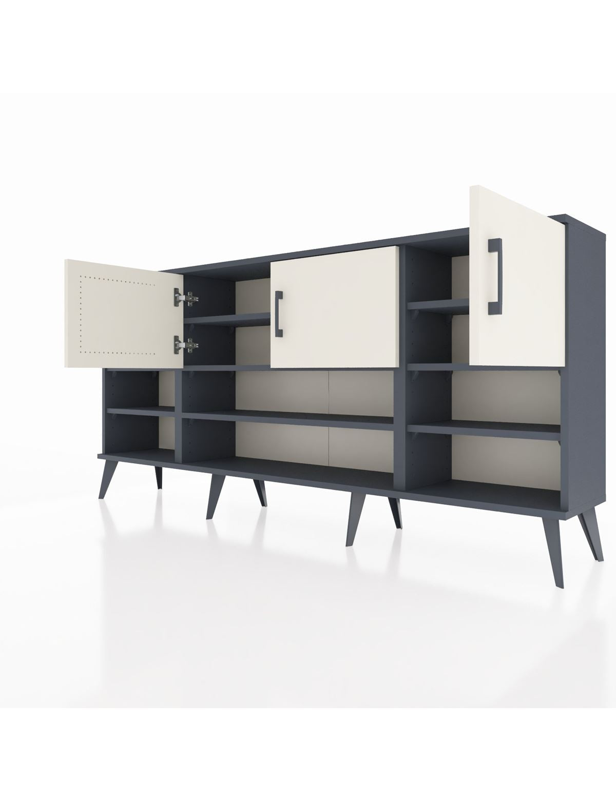 Arges Konsol 9 Raflı 3 Kapaklı 176x30x83 - S148M049V13A