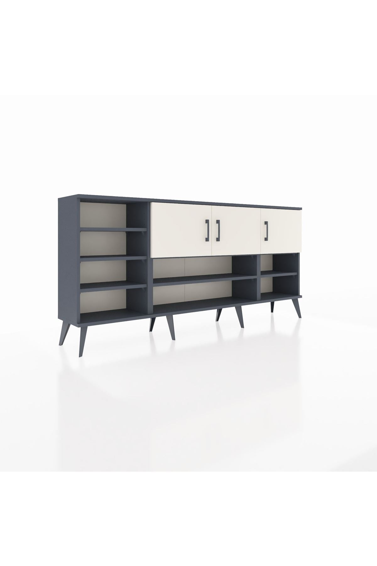 Arges Konsol 9 Raflı 3 Kapaklı 176x30x83 - S148M049V14A