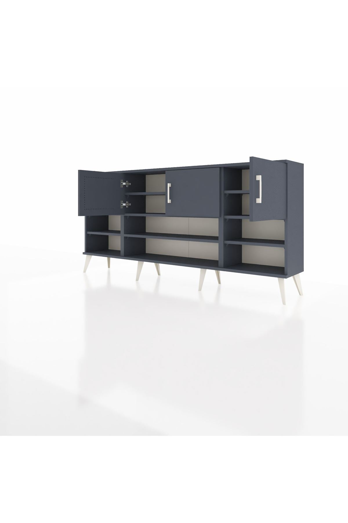 Arges Konsol 9 Raflı 3 Kapaklı 176x30x83 - S148M049V18A