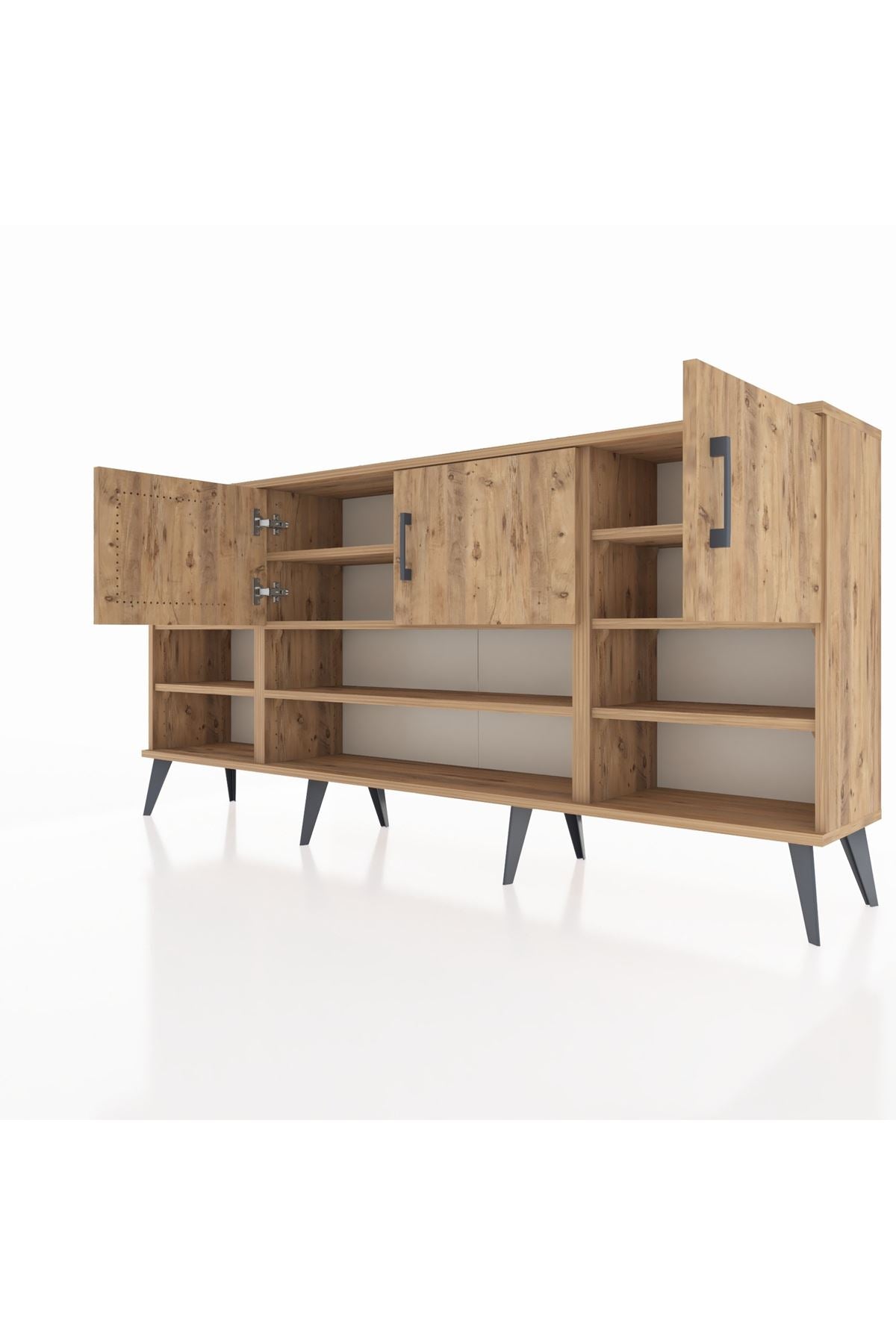 Arges Konsol 9 Raflı 3 Kapaklı 176x30x83 - S148M049V20A