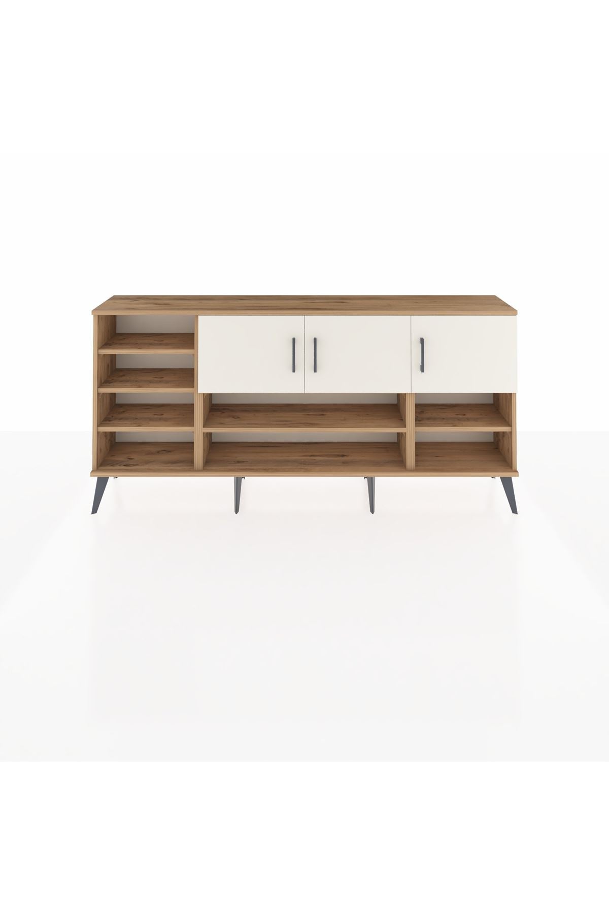 Arges Konsol 9 Raflı 3 Kapaklı 176x30x83 - S148M049V22A